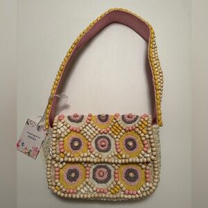 Boho Chic Beaded Shoulder Bag – Handmade in India, Viral Trend, NWT